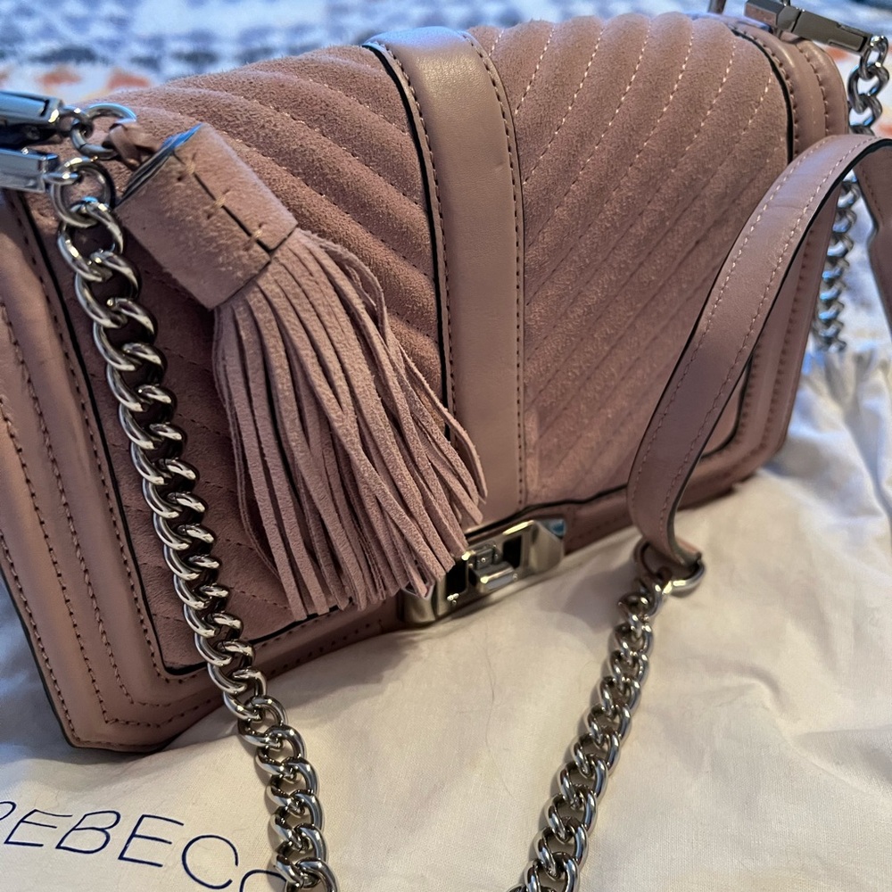 Rebecca Minkoff Pink Quilted Love Crossbody Bag